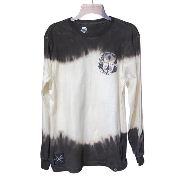 Star Wars Disney Obi Wan Kenobi Darth Vader Dip Dye Long Sleeve T Shirt Sz Small - Picture 1 of 5